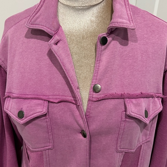 RARE BAR X POL Collaboration Plumberry Oversized Shacket |Size Small - Picture 6 of 13